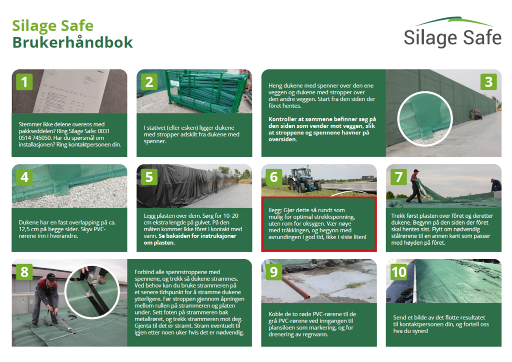 Brukerhåndbok Silage Safe plansilo dekkesystem