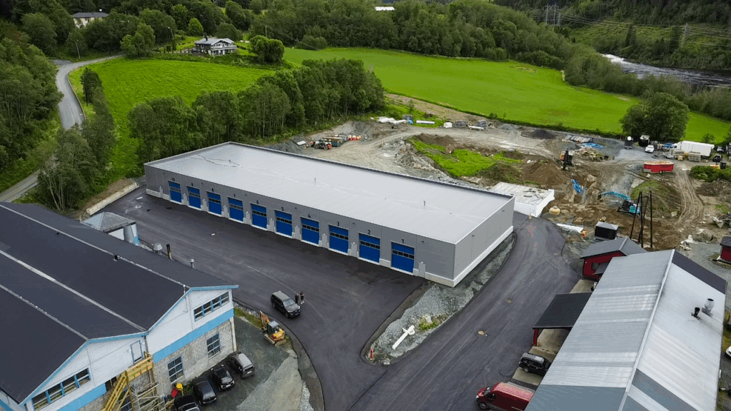 Isolert lagerseksjonsbygg for Nordset Industripark AS. Klæbu 2025
