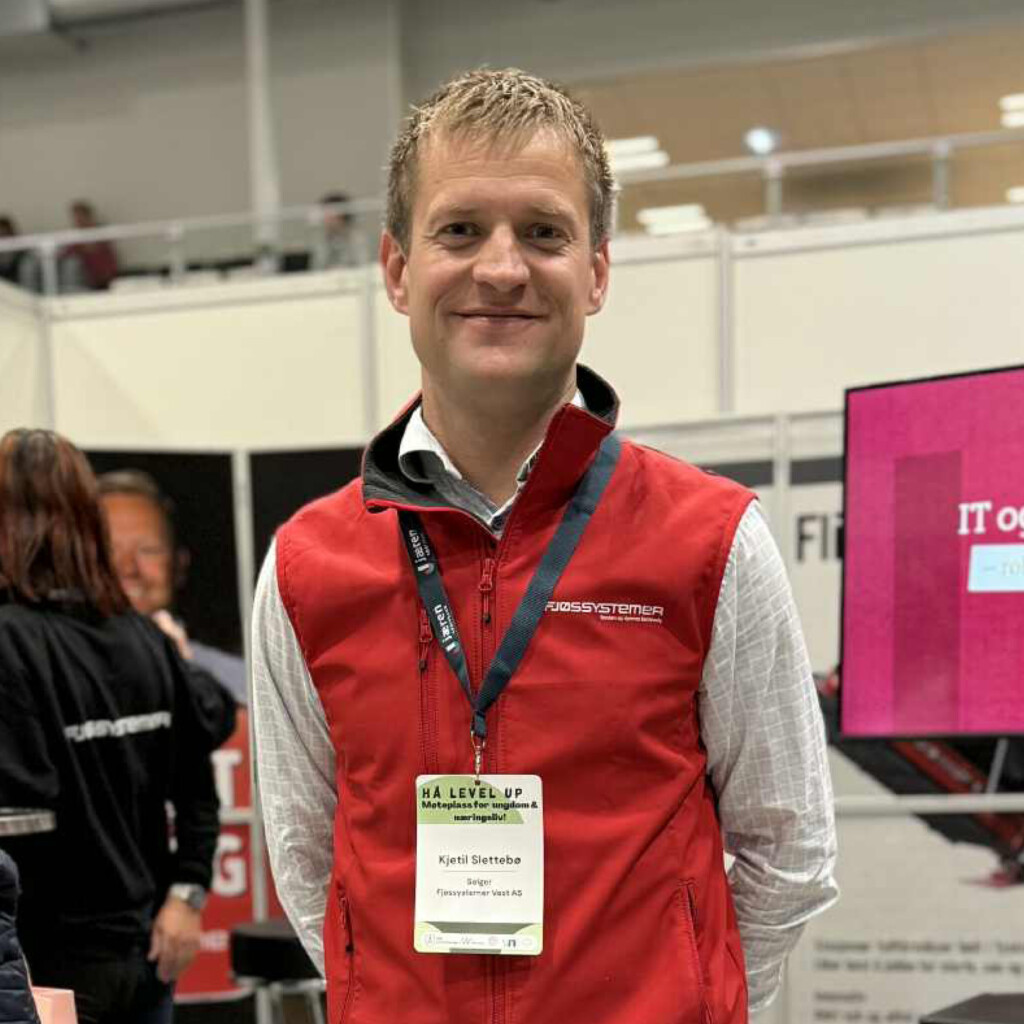 Kjetil Slettebø på yrkesmessa «Hå Level Up" i Jæren Sparebank Arena på Varhaug, oktober 2025
