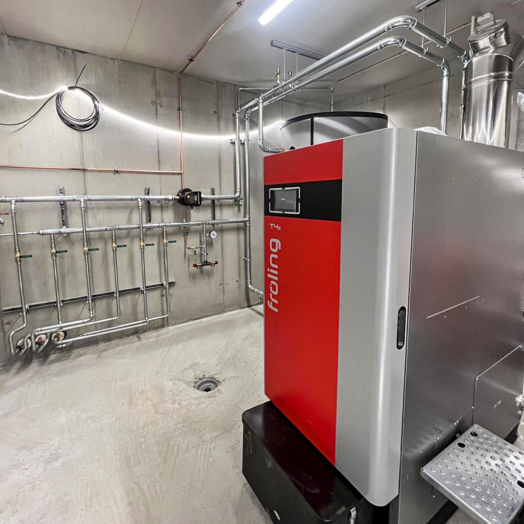 Biovarme, fyrkjele, Fröling, ved, flis